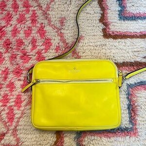 Kate Spade large yellow leather crossbody